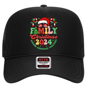 Family Christmas 2024 Christmas Squad Xmas Matching Pajamas High Crown Mesh Back Trucker Hat