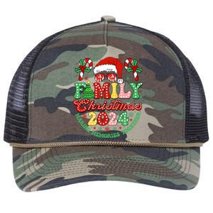 Family Christmas 2024 Christmas Squad Xmas Matching Pajamas Retro Rope Trucker Hat Cap