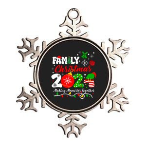 Family Christmas 2024 Making Memories Together Xmas Pajamas Metallic Star Ornament