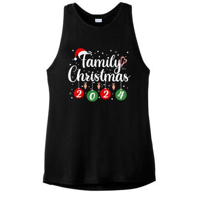 Family Christmas 2024 Xmas Holiday Pajamas Family Vacation Ladies PosiCharge Tri-Blend Wicking Tank