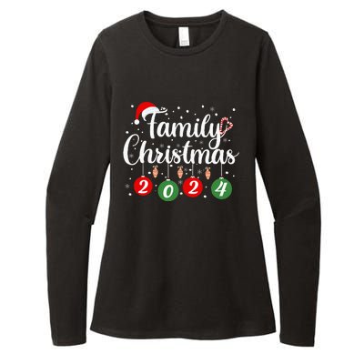 Family Christmas 2024 Xmas Holiday Pajamas Family Vacation Womens CVC Long Sleeve Shirt