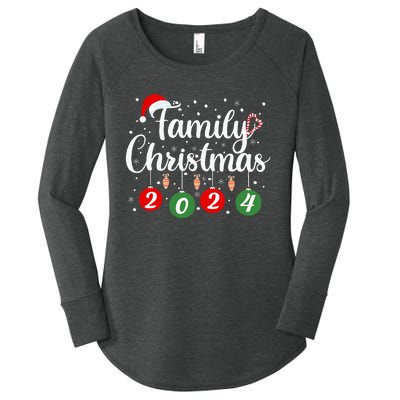 Family Christmas 2024 Xmas Holiday Pajamas Family Vacation Women's Perfect Tri Tunic Long Sleeve Shirt