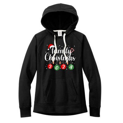 Family Christmas 2024 Xmas Holiday Pajamas Family Vacation Women's Fleece Hoodie