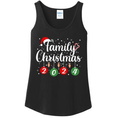 Family Christmas 2024 Xmas Holiday Pajamas Family Vacation Ladies Essential Tank