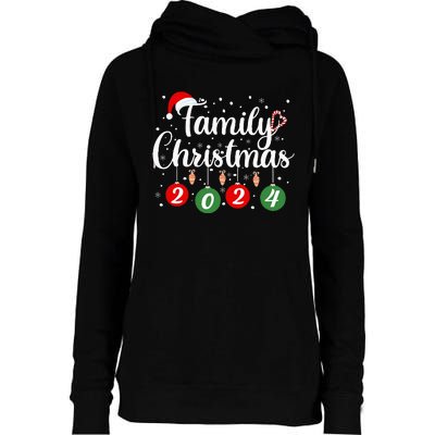 Family Christmas 2024 Xmas Holiday Pajamas Family Vacation Womens Funnel Neck Pullover Hood