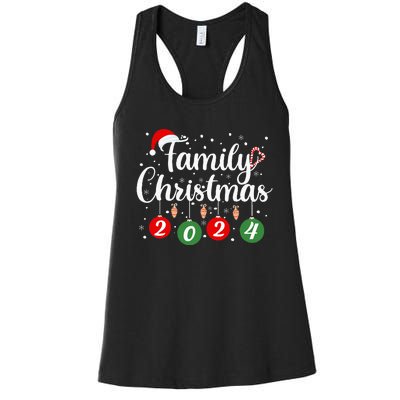 Family Christmas 2024 Xmas Holiday Pajamas Family Vacation Women's Racerback Tank