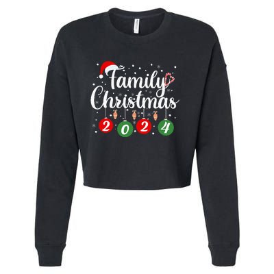 Family Christmas 2024 Xmas Holiday Pajamas Family Vacation Cropped Pullover Crew