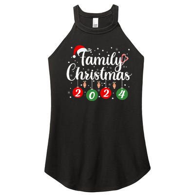 Family Christmas 2024 Xmas Holiday Pajamas Family Vacation Women’s Perfect Tri Rocker Tank