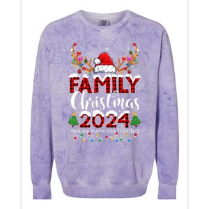 Family Christmas 2024 Matching Outfit Xmas Squad Santa Colorblast Crewneck Sweatshirt