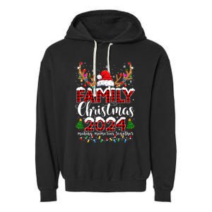 Family Christmas 2024 Matching Outfit Xmas Squad Santa Garment-Dyed Fleece Hoodie