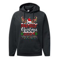 Family Christmas 2024 Matching Outfit Xmas Squad Santa Performance Fleece Hoodie