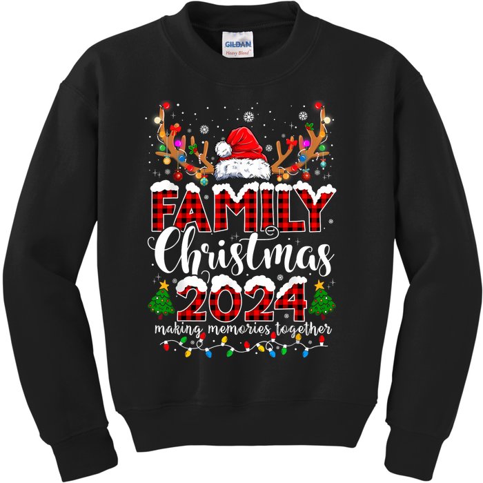 Family Christmas 2024 Matching Outfit Xmas Squad Santa Kids Sweatshirt