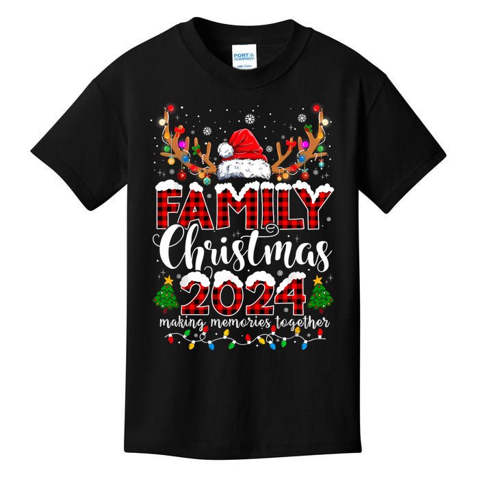 Family Christmas 2024 Matching Outfit Xmas Squad Santa Kids T-Shirt