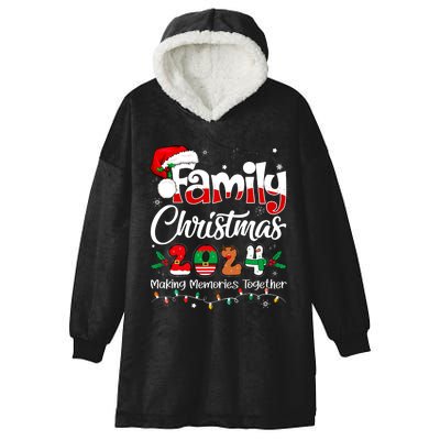 Family Christmas 2024 Matching Outfit Xmas Squad Santa Hooded Wearable Blanket