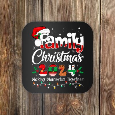 Family Christmas 2024 Matching Outfit Xmas Squad Santa Coaster