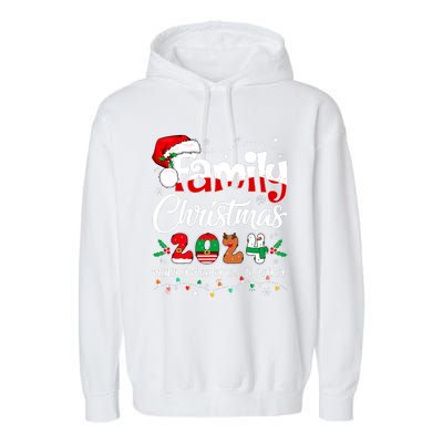 Family Christmas 2024 Matching Outfit Xmas Squad Santa Garment-Dyed Fleece Hoodie