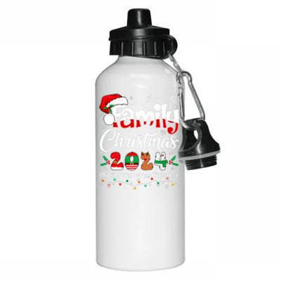 Family Christmas 2024 Matching Outfit Xmas Squad Santa Aluminum Water Bottle