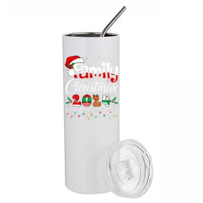 Family Christmas 2024 Matching Outfit Xmas Squad Santa Stainless Steel Tumbler