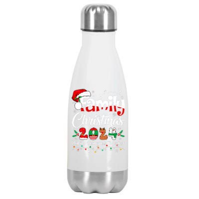 Family Christmas 2024 Matching Outfit Xmas Squad Santa Stainless Steel Insulated Water Bottle