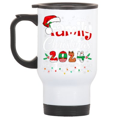 Family Christmas 2024 Matching Outfit Xmas Squad Santa Stainless Steel Travel Mug