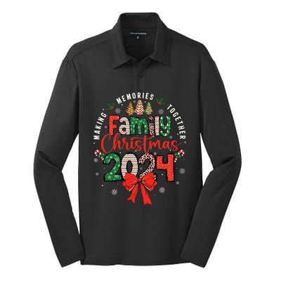 Family Christmas 2024 Matching Xmas Making Memories Together Silk Touch Performance Long Sleeve Polo