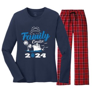 Family Cruise 2024 Making Memories Family Vacation Trip 2024 Women's Long Sleeve Flannel Pajama Set 