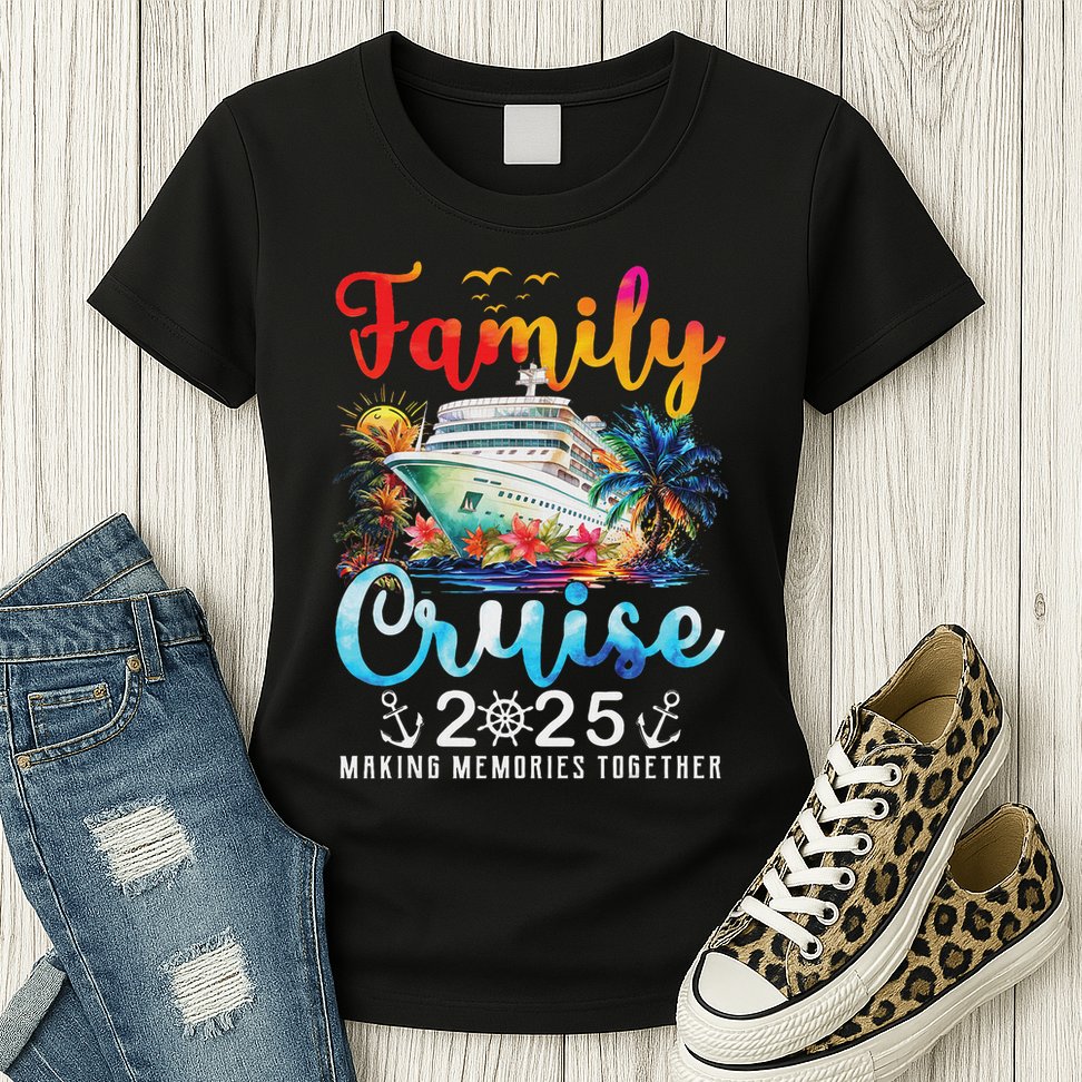 Family Cruise 2025 Vacation Trip Family Matching Cruise Ship Womens T-Shirt