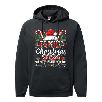 Family Christmas 2024 Matching Squad Santa Elf Funny Xmas Performance Fleece Hoodie