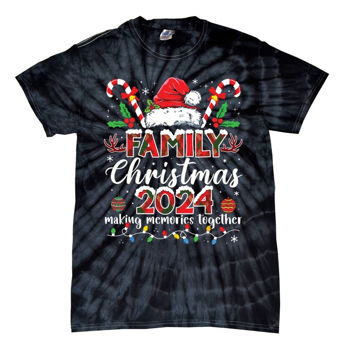 Family Christmas 2024 Matching Squad Santa Elf Funny Xmas Tie-Dye T-Shirt