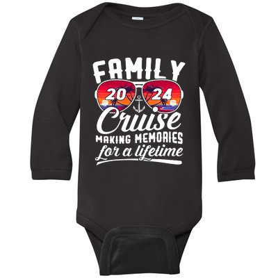 Family Cruise 2024 Making Memories Together Summer Trip Ship Baby Long Sleeve Bodysuit