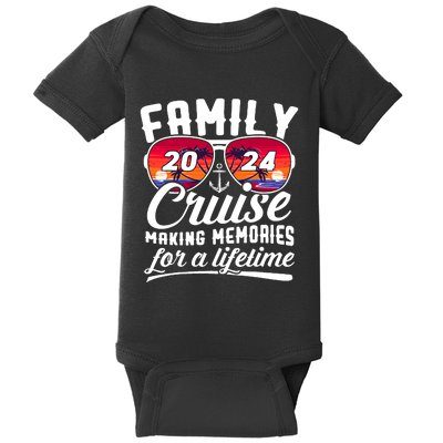 Family Cruise 2024 Making Memories Together Summer Trip Ship Baby Bodysuit