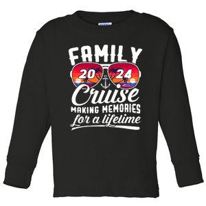 Family Cruise 2024 Making Memories Together Summer Trip Ship Toddler Long Sleeve Shirt