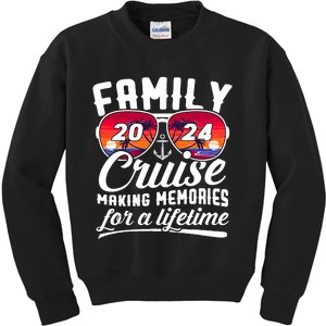 Family Cruise 2024 Making Memories Together Summer Trip Ship Kids Sweatshirt