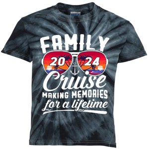 Family Cruise 2024 Making Memories Together Summer Trip Ship Kids Tie-Dye T-Shirt