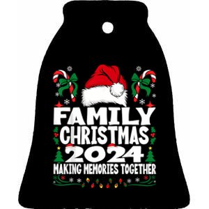 Family Christmas 2024 Matching Family Christmas Xmas Squad Ceramic Bell Ornament