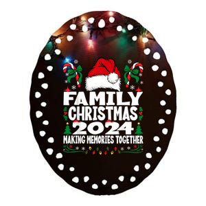 Family Christmas 2024 Matching Family Christmas Xmas Squad Ceramic Oval Ornament