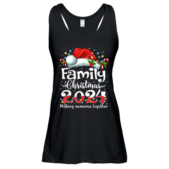 Family Christmas 2024 Matching Squad Santa Elf Funny Xmas Ladies Essential Flowy Tank