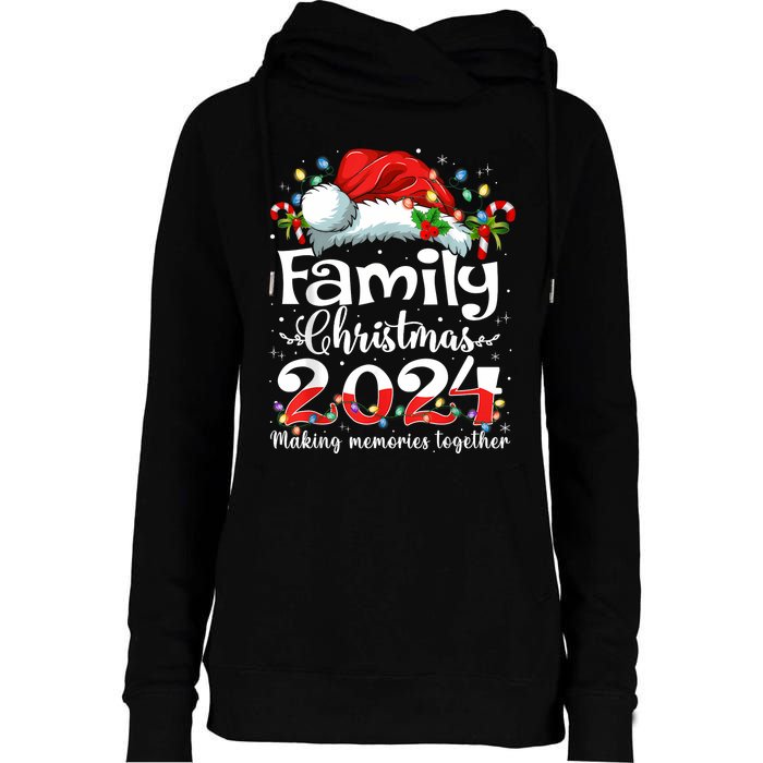 Family Christmas 2024 Matching Squad Santa Elf Funny Xmas Womens Funnel Neck Pullover Hood