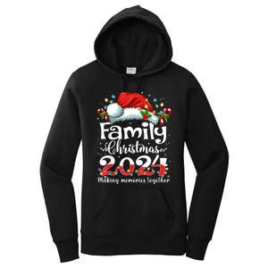 Family Christmas 2024 Matching Squad Santa Elf Funny Xmas Women's Pullover Hoodie