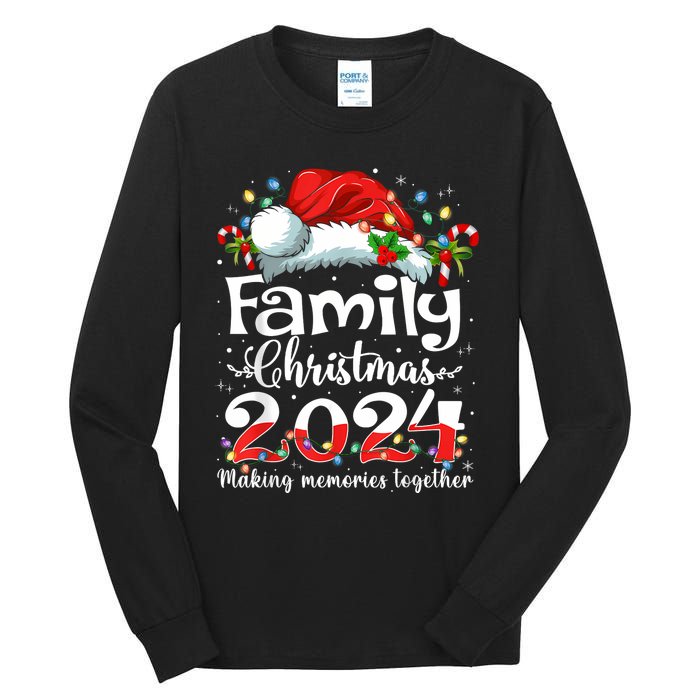 Family Christmas 2024 Matching Squad Santa Elf Funny Xmas Tall Long Sleeve T-Shirt