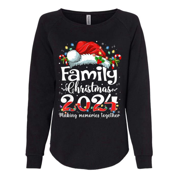 Family Christmas 2024 Matching Squad Santa Elf Funny Xmas Womens California Wash Sweatshirt