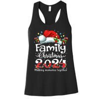 Family Christmas 2024 Matching Squad Santa Elf Funny Xmas Women's Racerback Tank