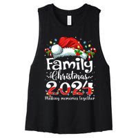 Family Christmas 2024 Matching Squad Santa Elf Funny Xmas Women's Racerback Cropped Tank