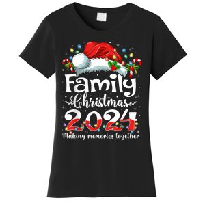 Family Christmas 2024 Matching Squad Santa Elf Funny Xmas Women's T-Shirt