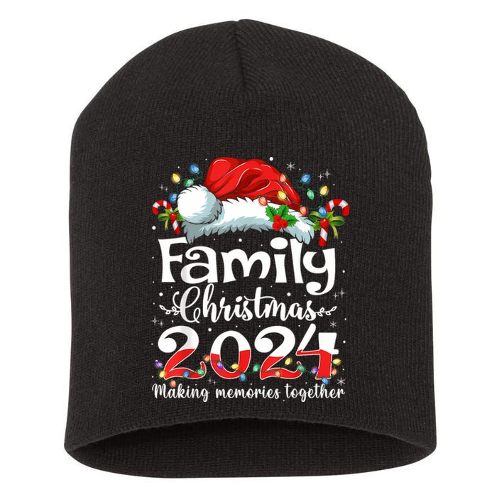 Family Christmas 2024 Matching Squad Santa Elf Funny Xmas Short Acrylic Beanie