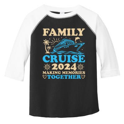 Family Cruise 2024 Making Memories Together Summer Vacation Toddler Fine Jersey T-Shirt