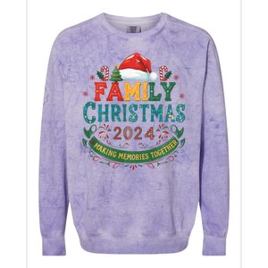 Family Christmas 2024 Matching Outfit Xmas Squad Santa Group Colorblast Crewneck Sweatshirt