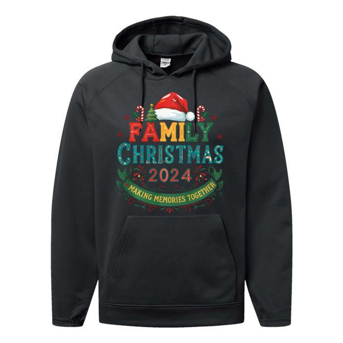 Family Christmas 2024 Matching Outfit Xmas Squad Santa Group Performance Fleece Hoodie