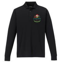 Family Christmas 2024 Matching Outfit Xmas Squad Santa Group Performance Long Sleeve Polo