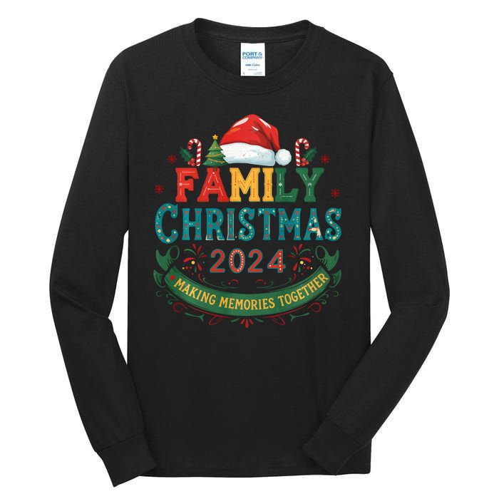 Family Christmas 2024 Matching Outfit Xmas Squad Santa Group Tall Long Sleeve T-Shirt